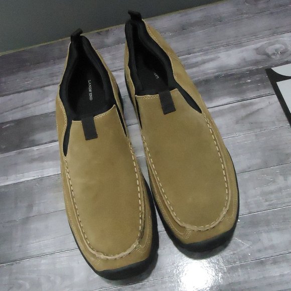 SIZE 13EE. L. L. Bean comfort mocs suede leather shoes loafers.